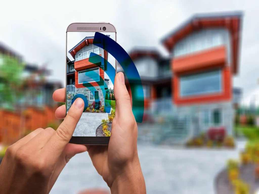 Illustration de la domotique et de la gestion connectée d'un bâtiment intelligent via un smartphone en formation BTS ELT au Campus Saint Aubin La Salle